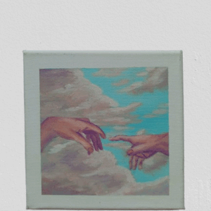 Toque Celestial – Lienzo Acrílico 15x15cm