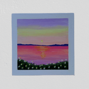 Cielo de Miel y Rosa – Lámina Acrílica 20x20 cm