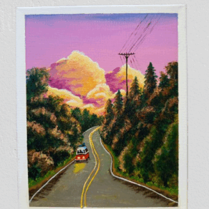 Ruta al Atardecer – Lienzo Acrílico 24x30 cm