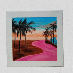 Camino al Mar Rosa – Lienzo Acrílico 20x20 cm